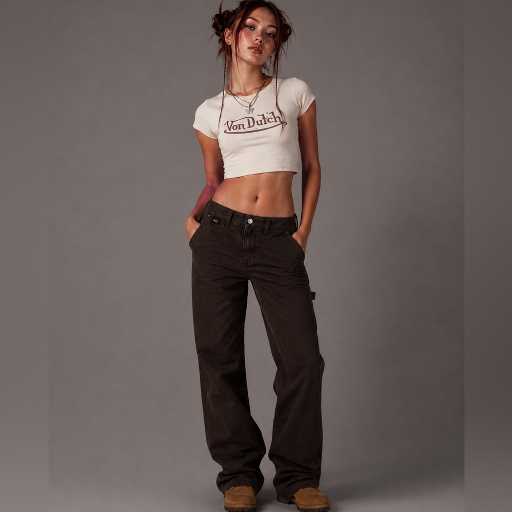 Vintage Sears Craftsman Brown Carpenter Work Pants 30x30 Y2K Utility NWT